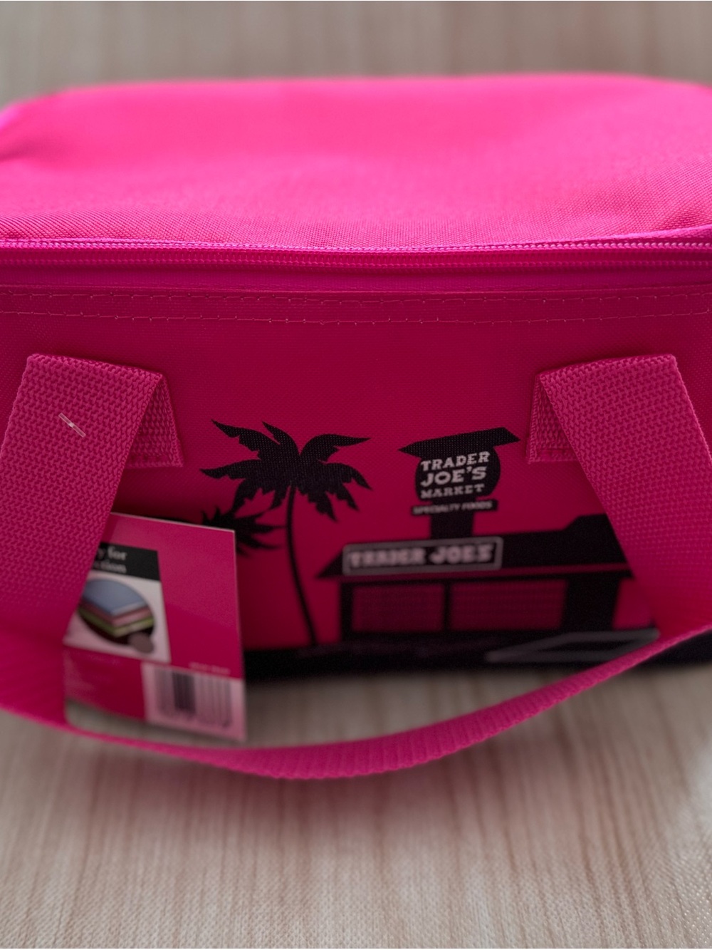 Trader Joe's Magenta Pink Insulated Cooler Tote